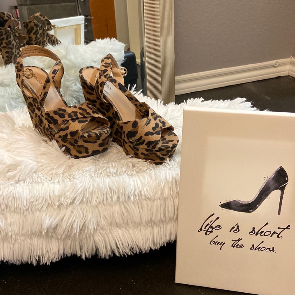 Leopard Wedges